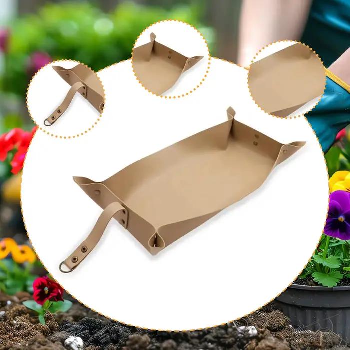 Tapis de repotage pour plantes, plateau de rempotage robuste et pliable, outils de jardinage manuels, plateau de jardinage intérieur/extérieur, tapis de jardinage