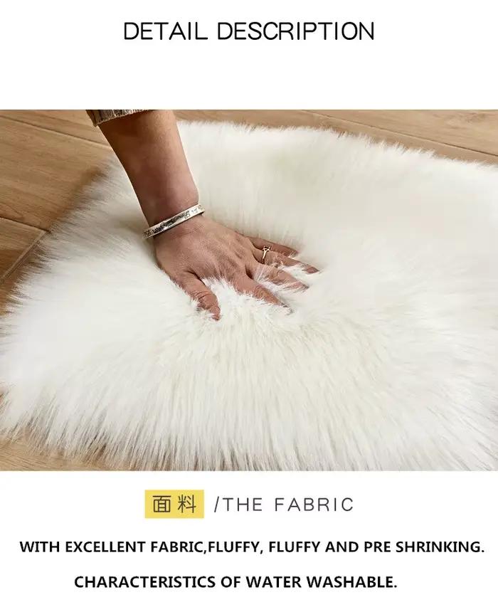 Peau de mouton artificielle en fausse fourrure pour canapé et salon