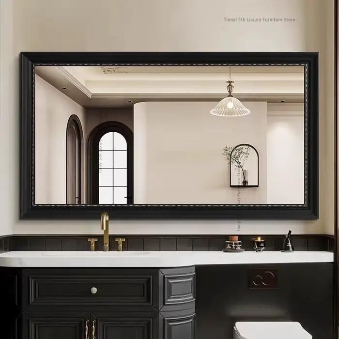 Miroir de salle de bain rétro américain, Style européen, Design élégant, miroir de salle de bain mural, meubles de maison d'hôtel, Mueble Lavabo FYB