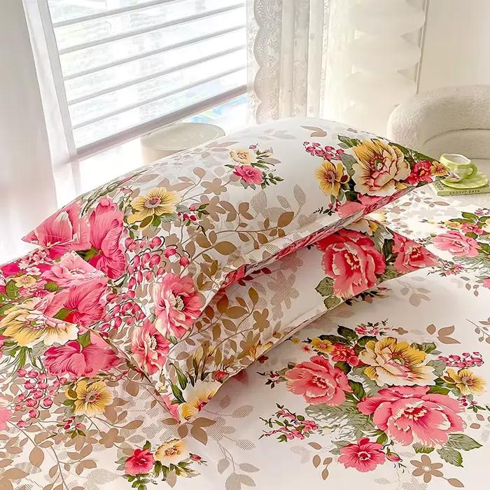 Draps-housses à imprimé floral