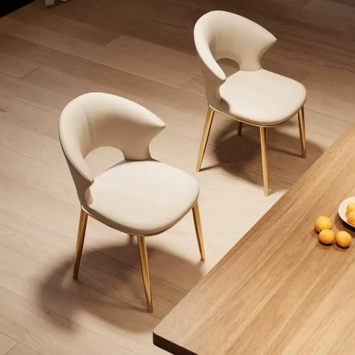 Chaises de salle à manger de luxe confortables de style nordique