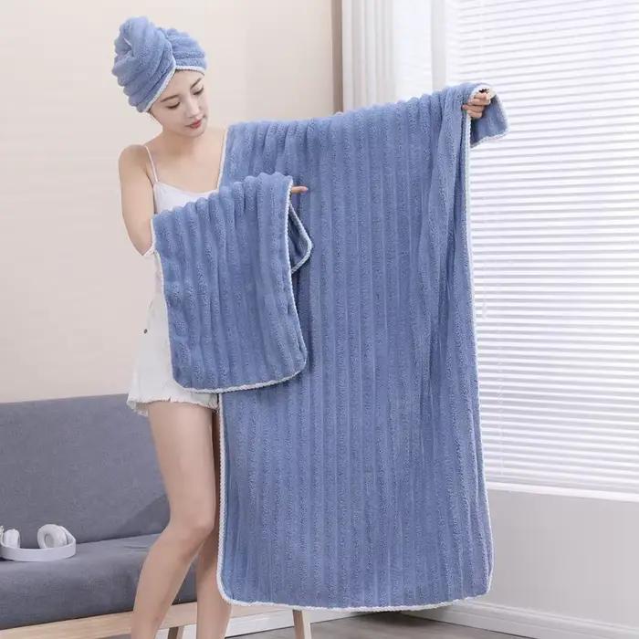 Ensemble de serviettes de bain en velours pour adultes