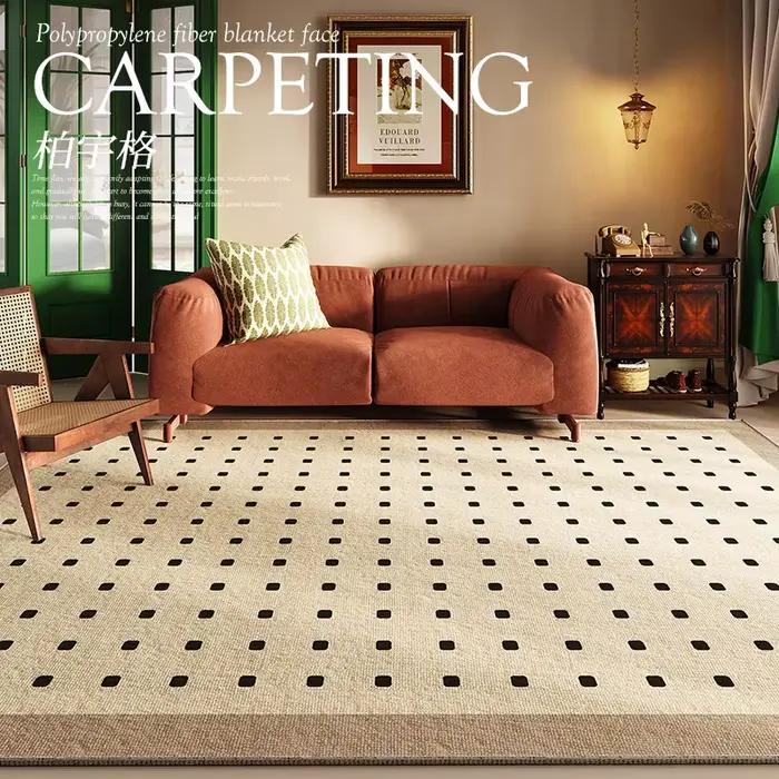 Tapis de décoration de salon rétro français