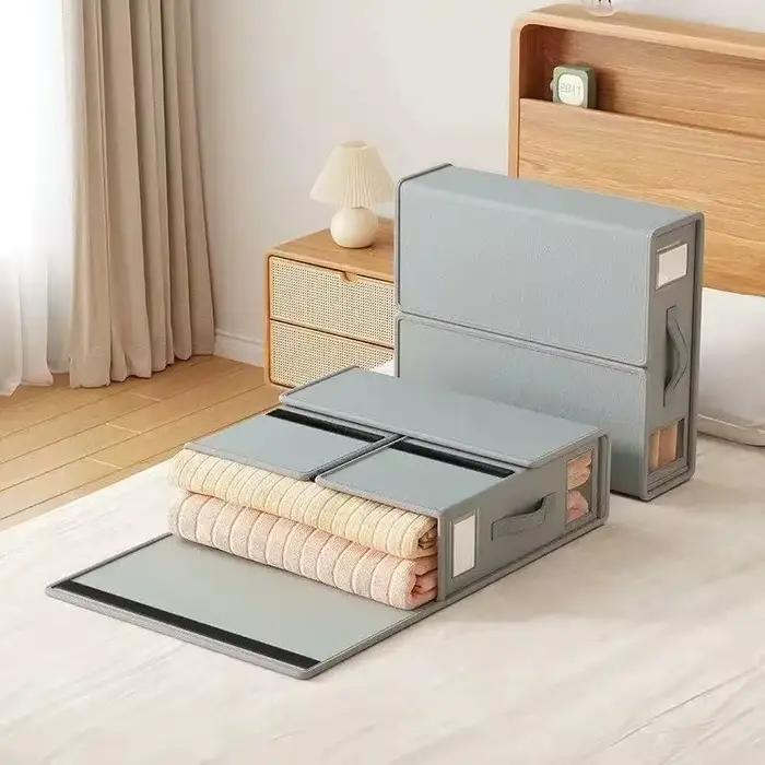 1 pièce – Organisateur de housse de couette en tissu non tissé de couleur unie