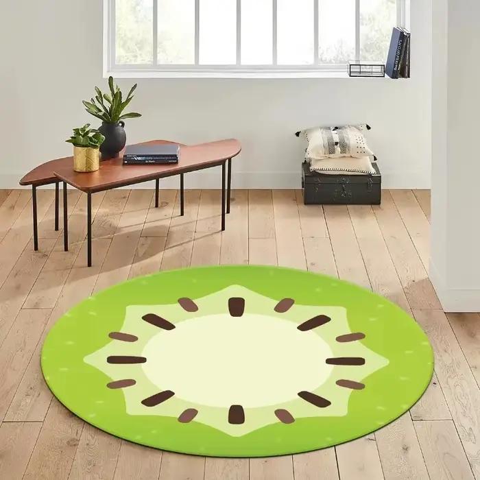 VIKAMA – tapis rond à motif Kiwi