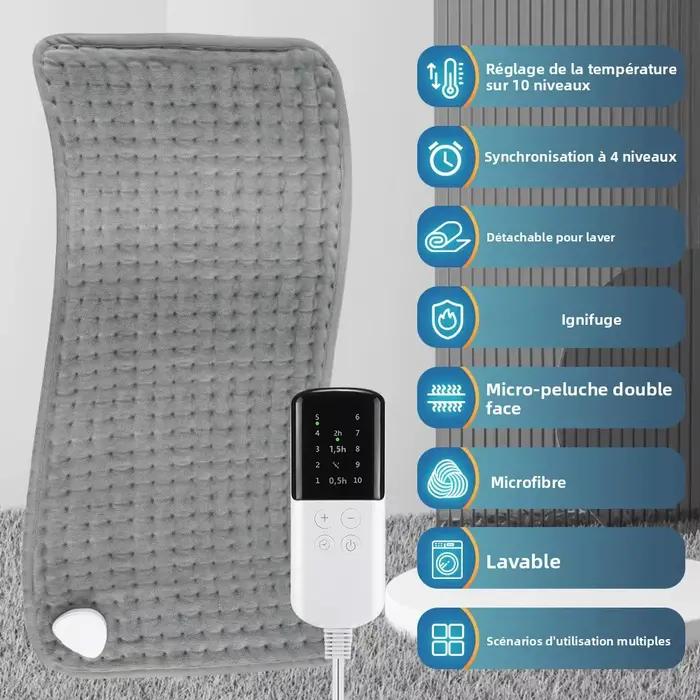 Couverture chauffante électrique 10 niveaux, tapis chauffant, feuille électrique pour lit, canapé, couvertures thermiques chaudes d'hiver, usage domestique