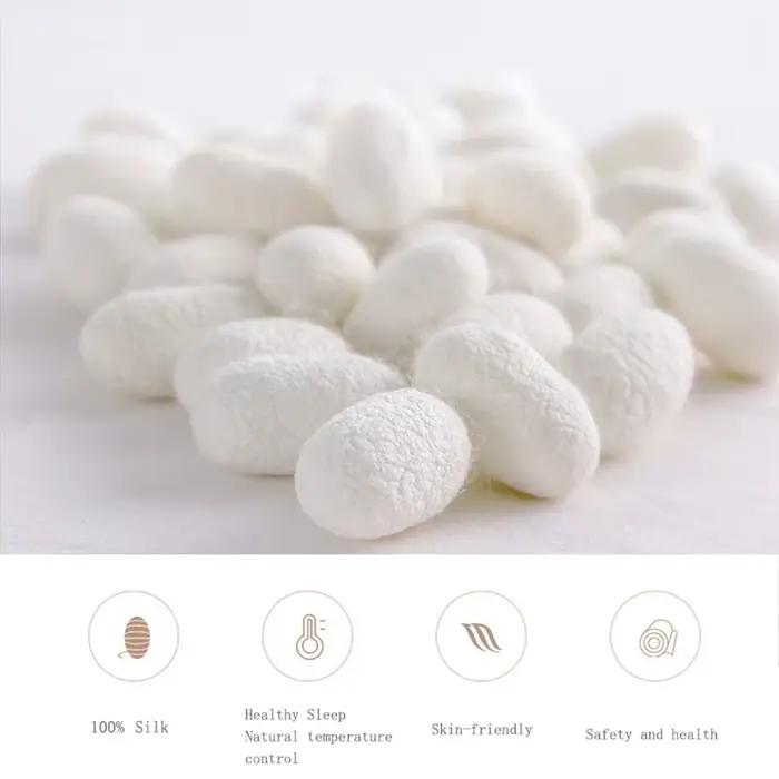 Sondeson 100% housse de couette en soie naturelle avec taie d'oreiller peau saine double reine roi couleur unie literie soyeuse pour cadeau de sommeil