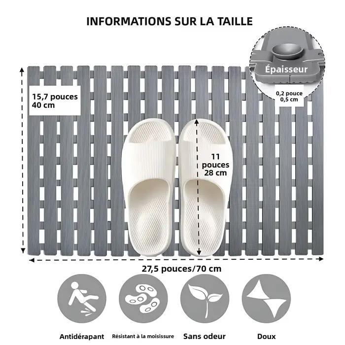 Tapis de baignoire antidérapant