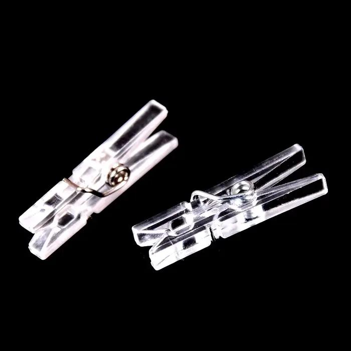 Petites pinces à linge pour photo, pinces à papier, décoration artisanale, mini taille, clips en plastique, 25m, 20 pièces