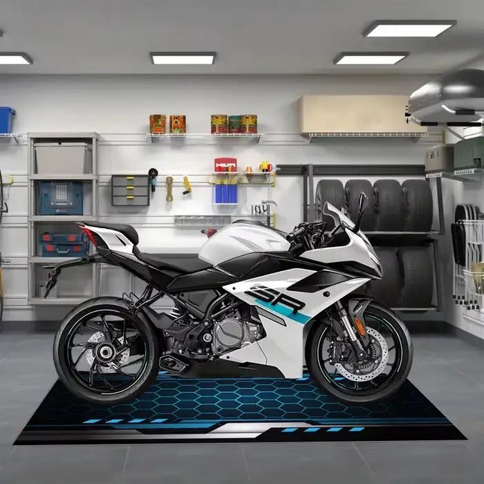 Tapis de sol pour garage de moto VIKAMA, tapis d'exposition pour course, résistant à l'huile et à l'usure, pour atelier, couloir, décoration intérieure