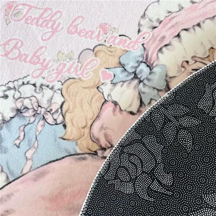 Tapis doux en cachemire de dessin animé pour fille