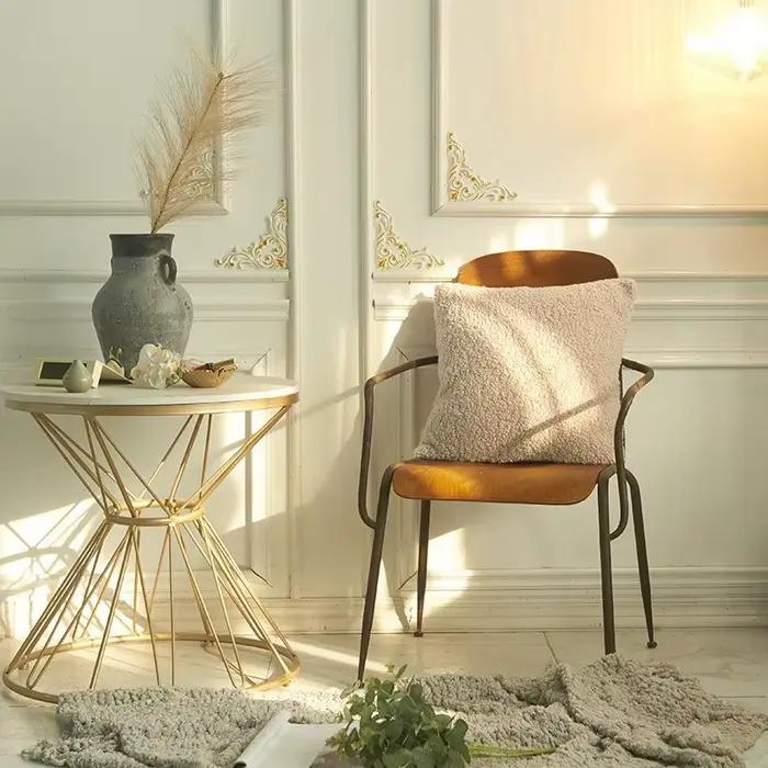 Juste de coussin en peluche pour canapé et salon