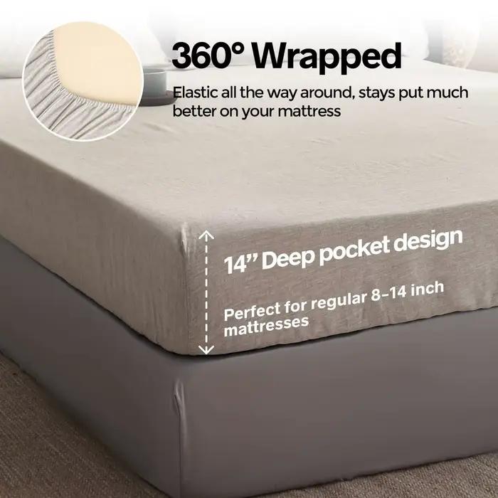 Drap-housse 100% lin (1 pièce)