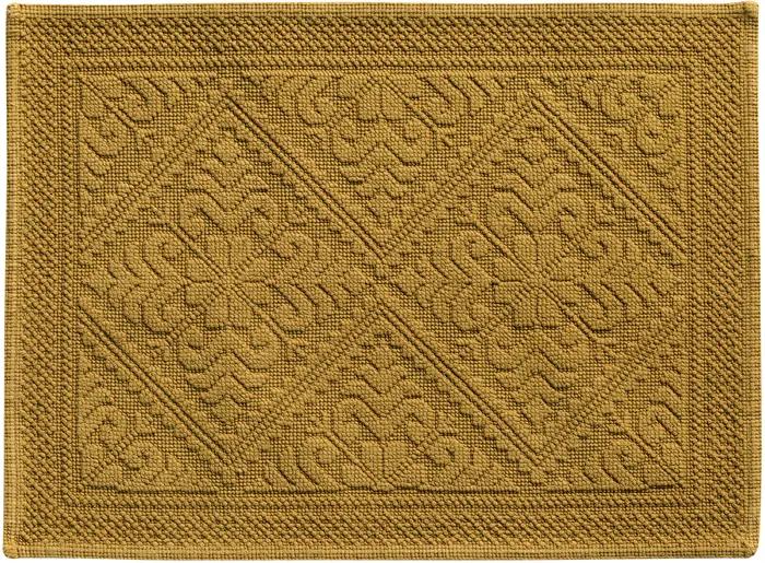 Tapis de bain uni Enzo Safran 54 x 64