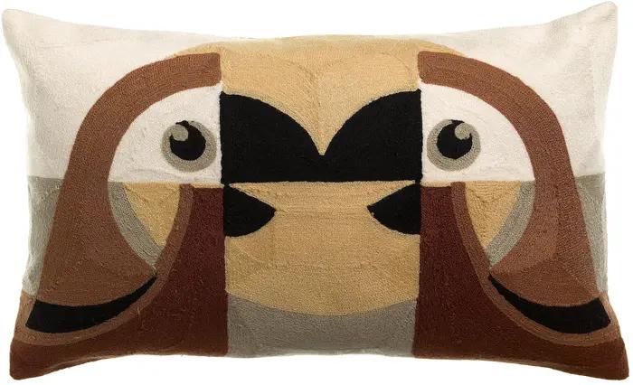 Coussin brod Loro Naturel 30 x 50