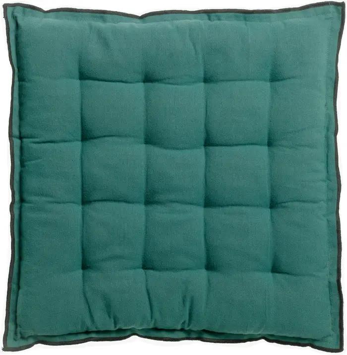 Galette de chaise Grace recycle Paon 40 x 40 x 3 cm