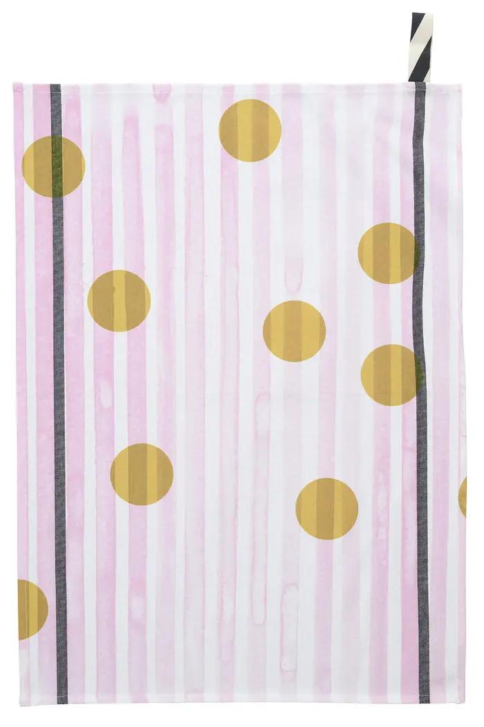 Torchon ray Citron Jaune Blanc 50 x 70