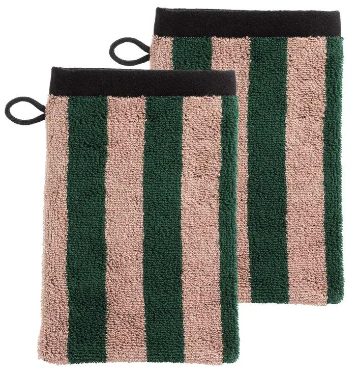 Lot de 2 gants de toilette Charly Basilic 15 x 21