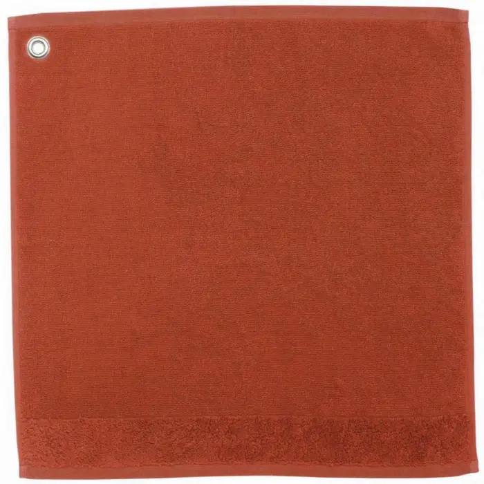 Essuie-mains oeillet Curl Terracotta 50 x 50