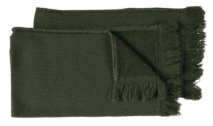 Lot de 2 serviettes invits Luna Kale 30 x 50