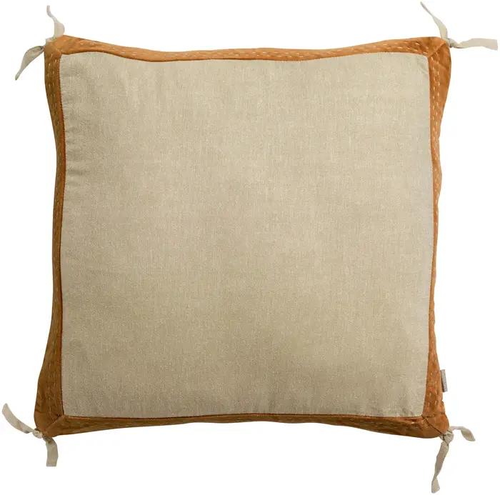Coussin Elise Chambray Rouille 45 x 45