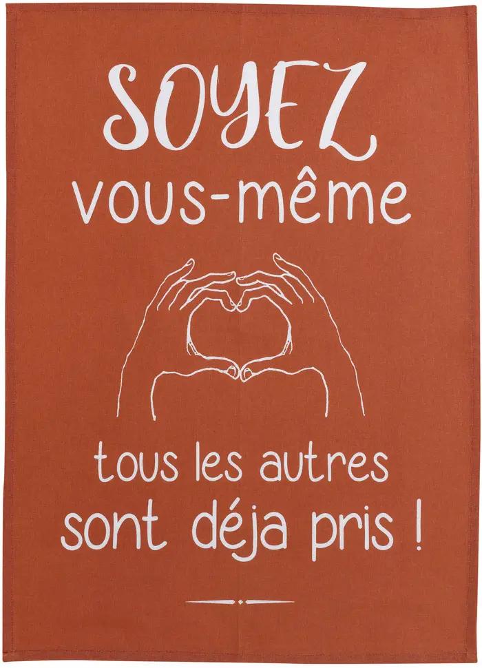 Torchon Vous-mme Rouge 50 x 70