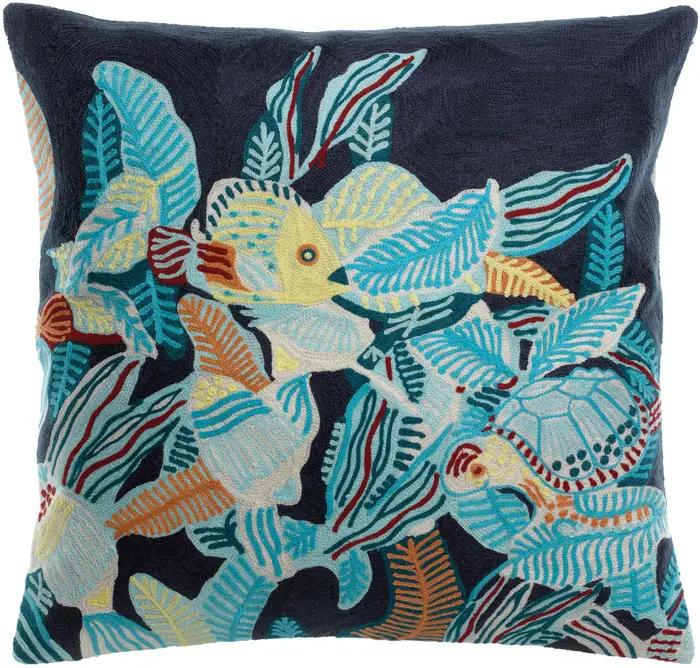 Coussin brod Dori Marine 45 x 45
