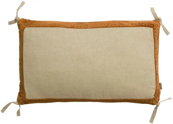 Coussin Elise Chambray Rouille 30 x 50