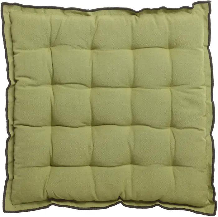Galette de chaise Grace recycle Vert jardin 40 x 40 x 3 cm