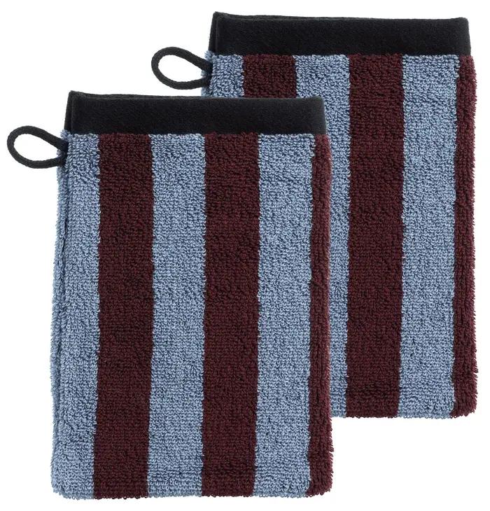 Lot de 2 gants de toilette Charly Myrtille 15 x 21