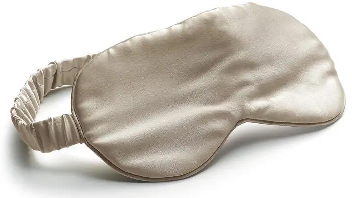 Masque de nuit Ashley en soie Perle 9 x 23