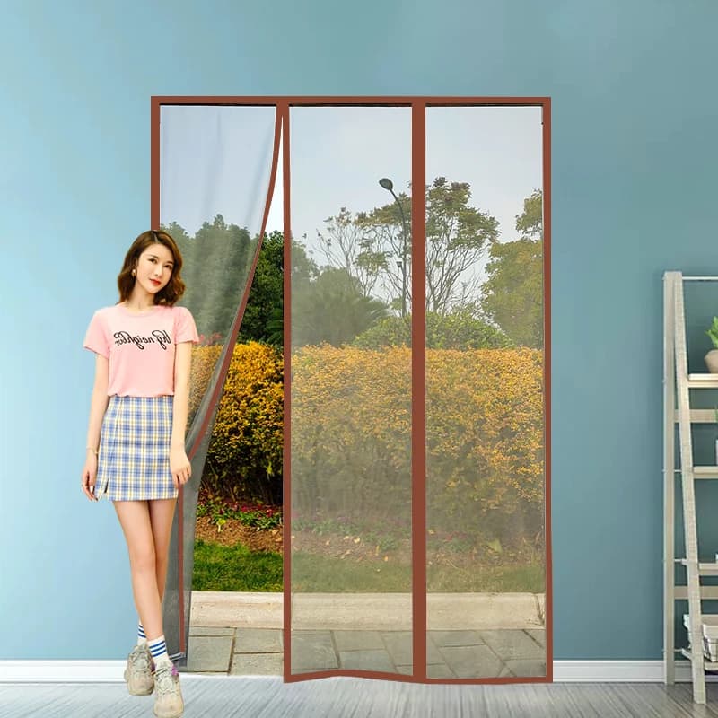 Rideau de porte magnétique anti-moustique en gaze robuste, résistant aux insectes, fermeture automat