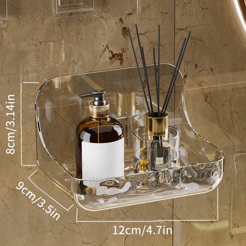 Étagère en acrylique pour salle de bain, support de rangement pour douche sans perceuse, organisateu