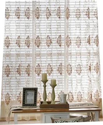 Rideaux en velours de luxe européens pour salon, occultant, chambre à coucher, cantonnière en Tulle 