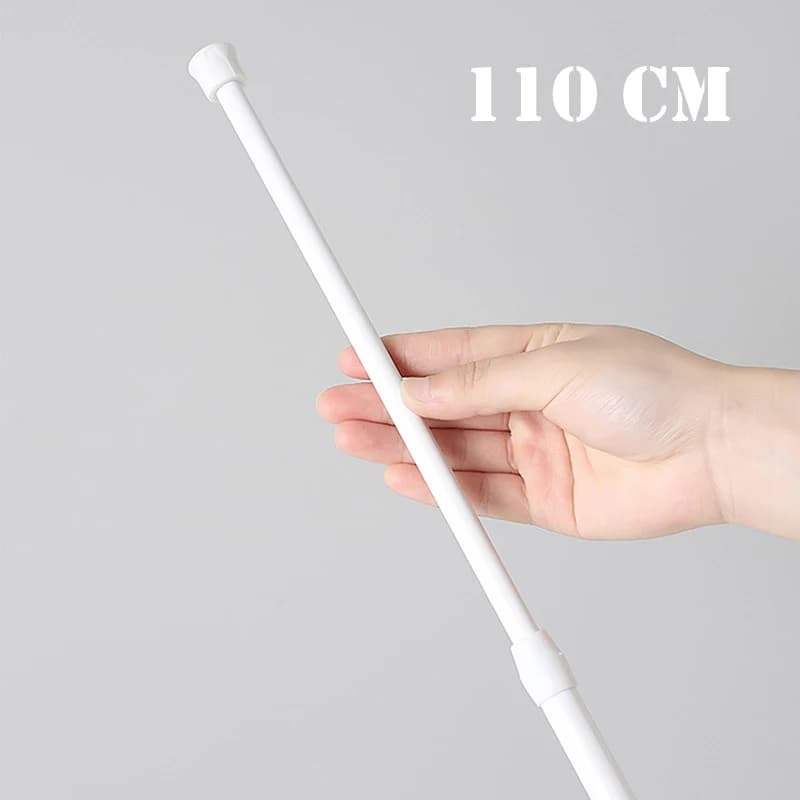 Tige à rideau en métal réglable 30-110cm, poteaux télescopiques extensibles à ressort pour salle de