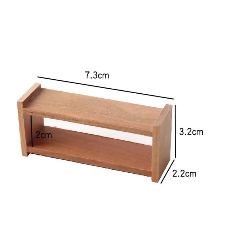 Mini étagère de rangement en bois pour maison de poupée 1/12, décoration de meubles de salon pour ma