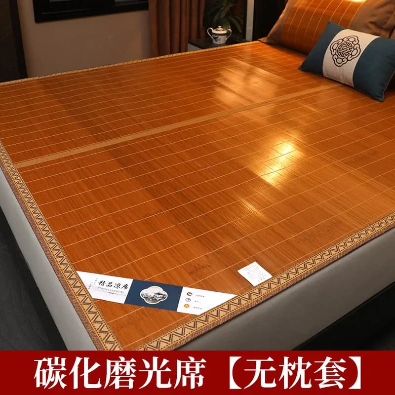 Tapis d'été en bambou, nouveau style, tapis en soie glacée, tapis en herbe pliable, matelas d'été do