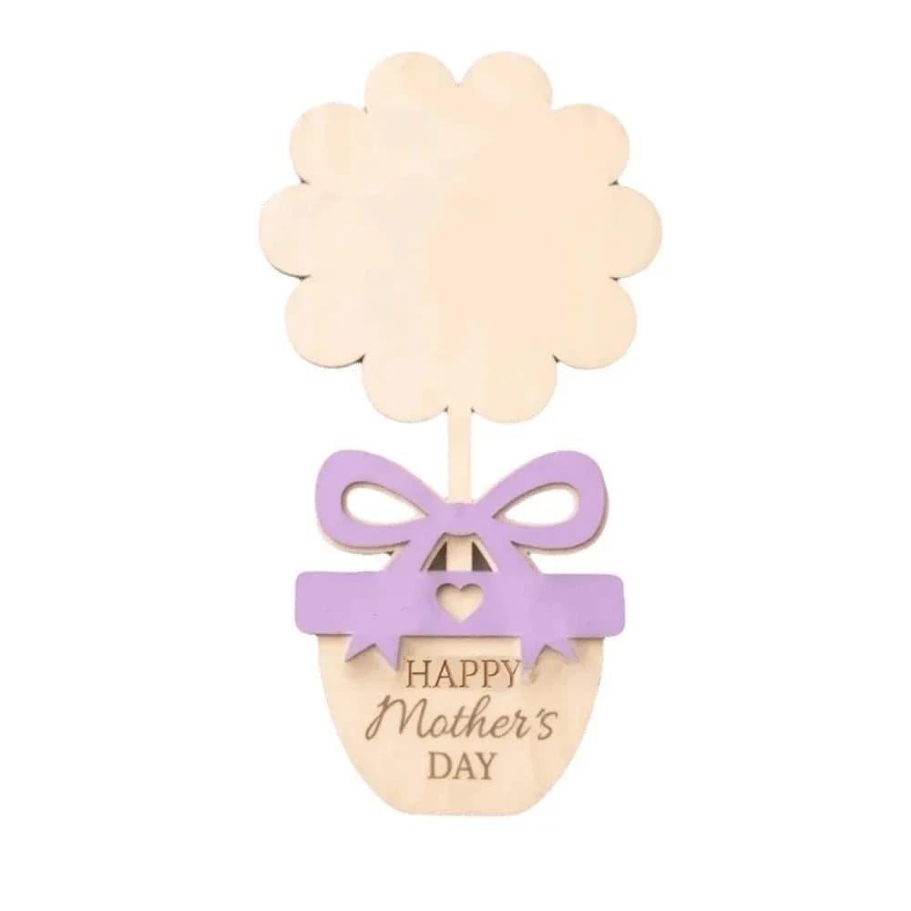 Plaque décorative peinte à la main pour la fête des mères, décoration florale de table, cadeau 2D pl