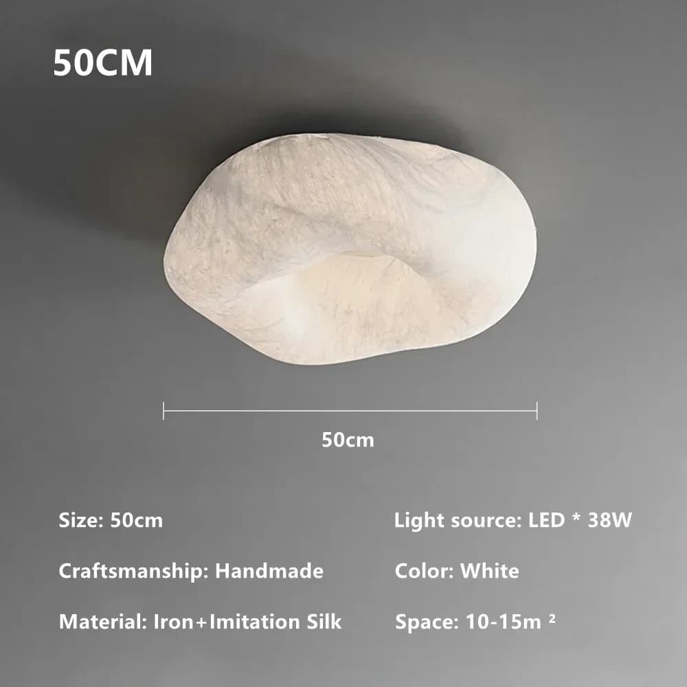 Yunduo soie plafonnier chambre ronde nuage lampe pour chambre d'enfants wabi sabi Designer Art chamb