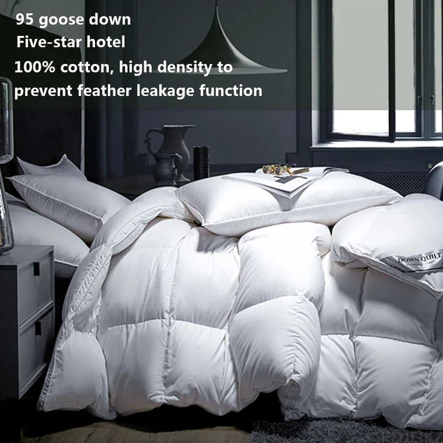 Couette d'hiver en duvet d'oie en coton, couette d'hôtel cinq étoiles, Super douce et moelleuse, Que