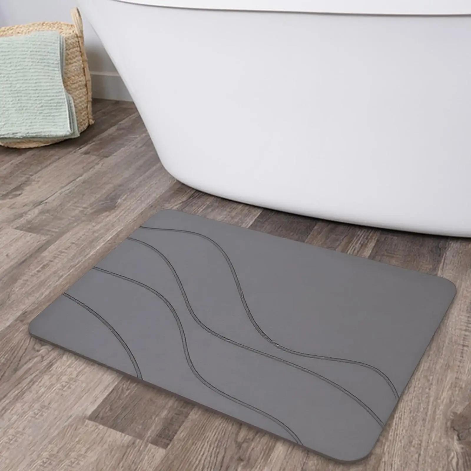 Tapis de salle de bain, tapis de sol antidérapant, décoration confortable, séchage rapide
