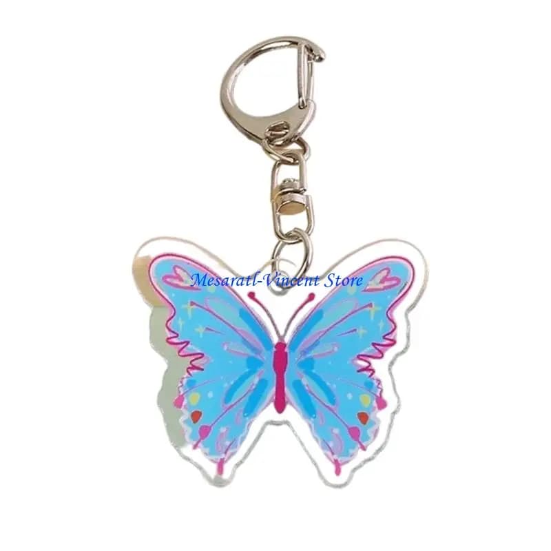 A70F porte-clés en forme papillon, cadeau pour femmes, porte-clés décoratif en forme papillon
