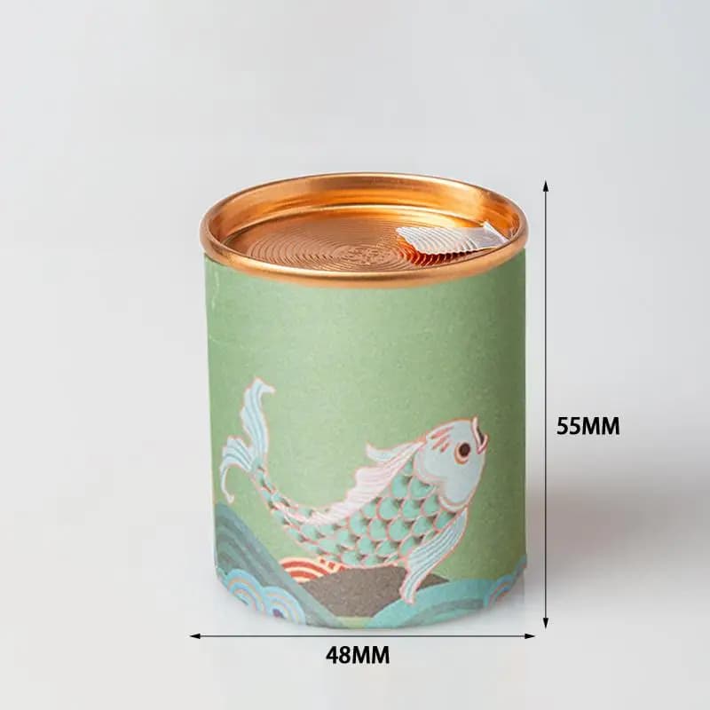 Boîte à thé en forme de poisson Koi charmant - 1 boîte rétro miniature pour les amateurs de thé - So