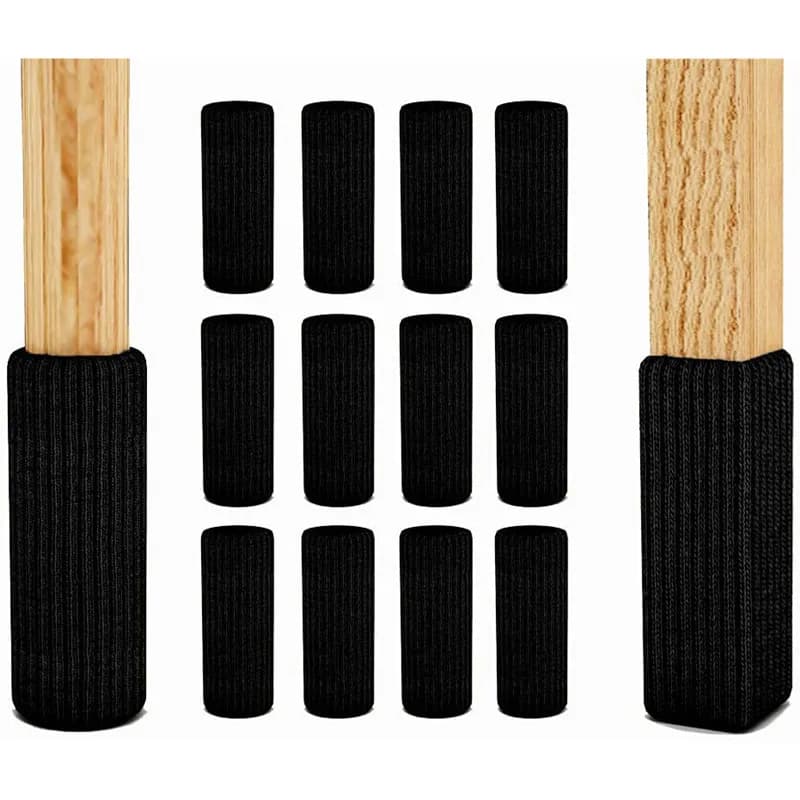4/24Pcs Tricot Chaise Jambe Couvre Table Pied Chaussettes Antidérapant Protecteurs De Plancher Tampo