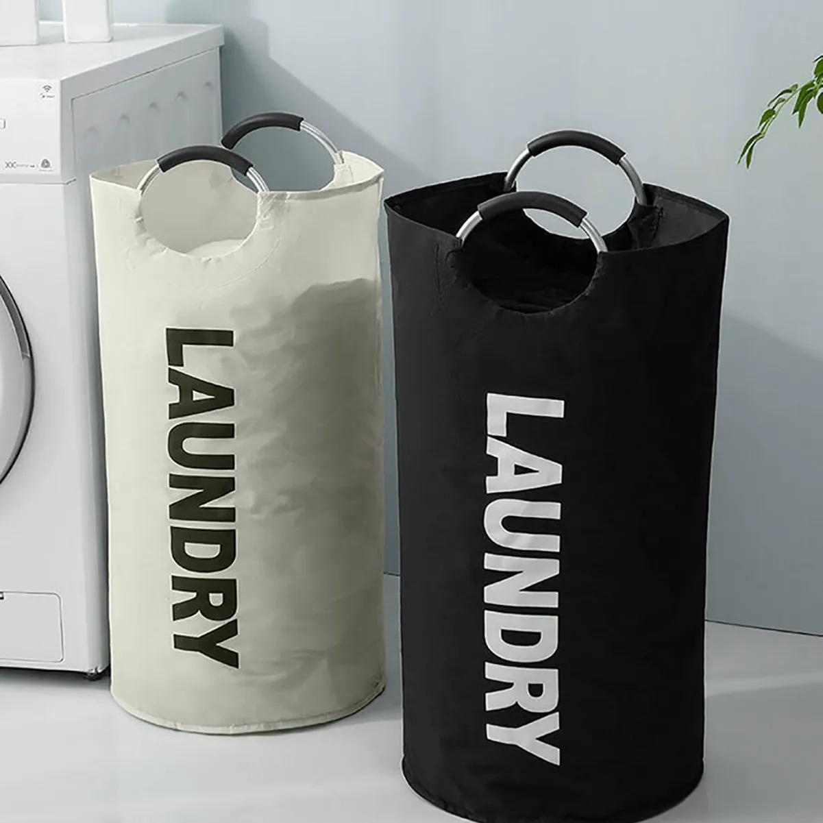 Panier à linge extra-large imperméable avec poignée rembourrée - Pliable, rangement multi-usages pour salle de bain, buanderie, balcon