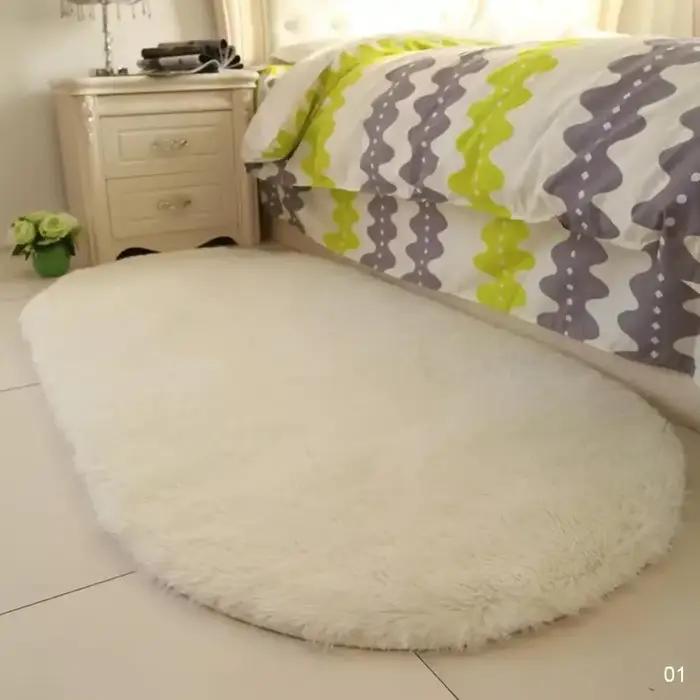 Tapis ovale moelleux pour Salon, décoration de maison, chambre à coucher, chambre d'enfant, tapis de