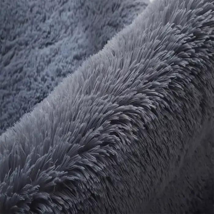 Grand tapis gris pour salon, Hall, Table basse, 160x230, chambre d'enfant, chambre à coucher, cheveu