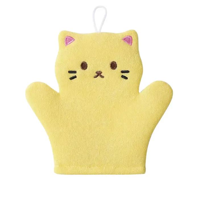 Éponge de bain en forme de dessin animé pour bébé, gant moussant, mignon, confortable, serviette de