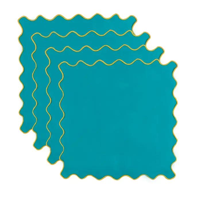 Serviettes de table, serviettes en mélange de coton et de lin, lot de 4, parfaites pour les fêtes, l