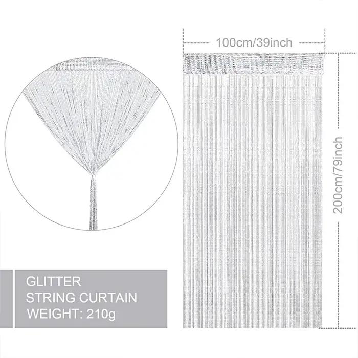 100x200 cm porte fenêtres suspendus perles décors rideau chaîne été mouche insectes écran gland pann